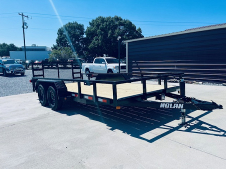 New 2025 Nolan 7X16 Landscape Utility Trailer 7K Tandem Axle