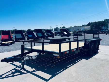 New 2025 Nolan 7X16 Landscape Utility Trailer 7K Tandem Axle