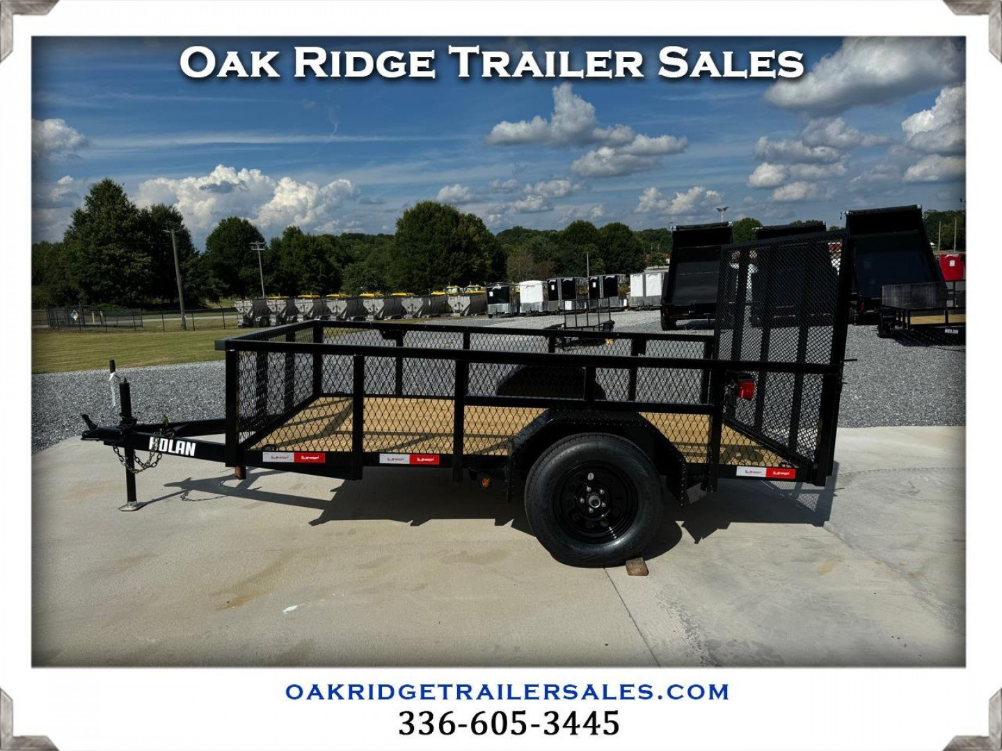 New 2025 Nolan 6X10 Landscape Utility Trailer w/2ft Mesh Sides 3K