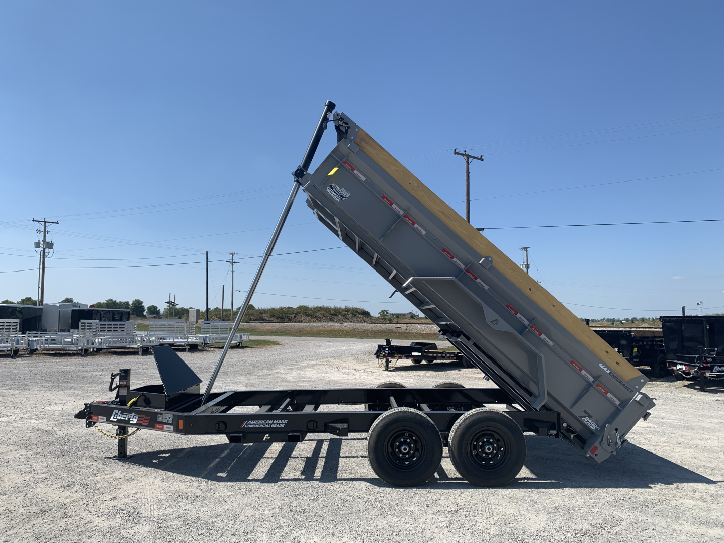 New 2026 Liberty LD14K83X14B8TSFT (83" X 14') 15.4K Telescopic Dump Trailer
