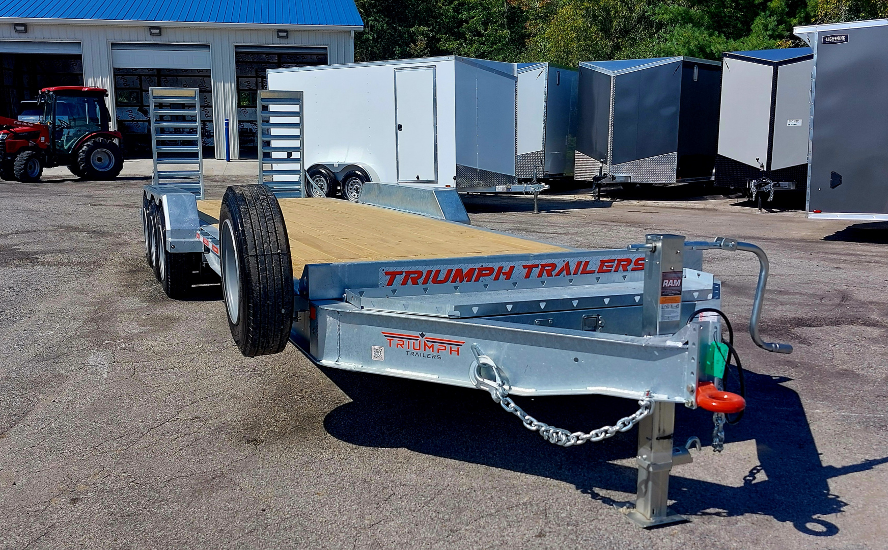 New 82 X 24 + 2 GALVANIZED EQUIPMENT TRAILER 8 K AXLES 2026 TRIUMPH