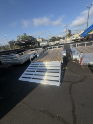 New H&H Trailers 7x14 3k alum Tube top wood deck