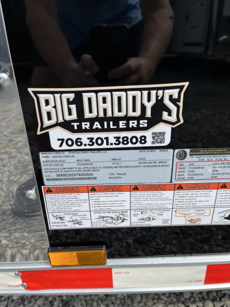 New 2026 Spartan 8.5x20 Enclosed Trailer, Preferred Package, Big package, 12" On Center Frame, 14K GVWR
