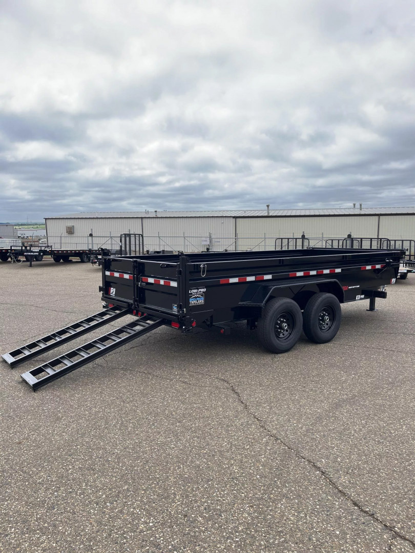 New 2026 PJ Trailers 83" x 16' DL Dump Trailer With Hydraulic Jack