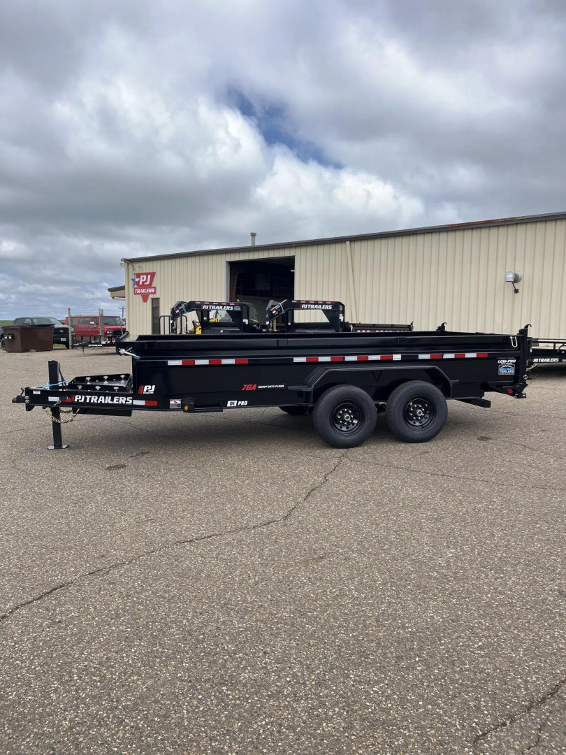 New 2026 PJ Trailers 83" x 16' DL Dump Trailer With Hydraulic Jack