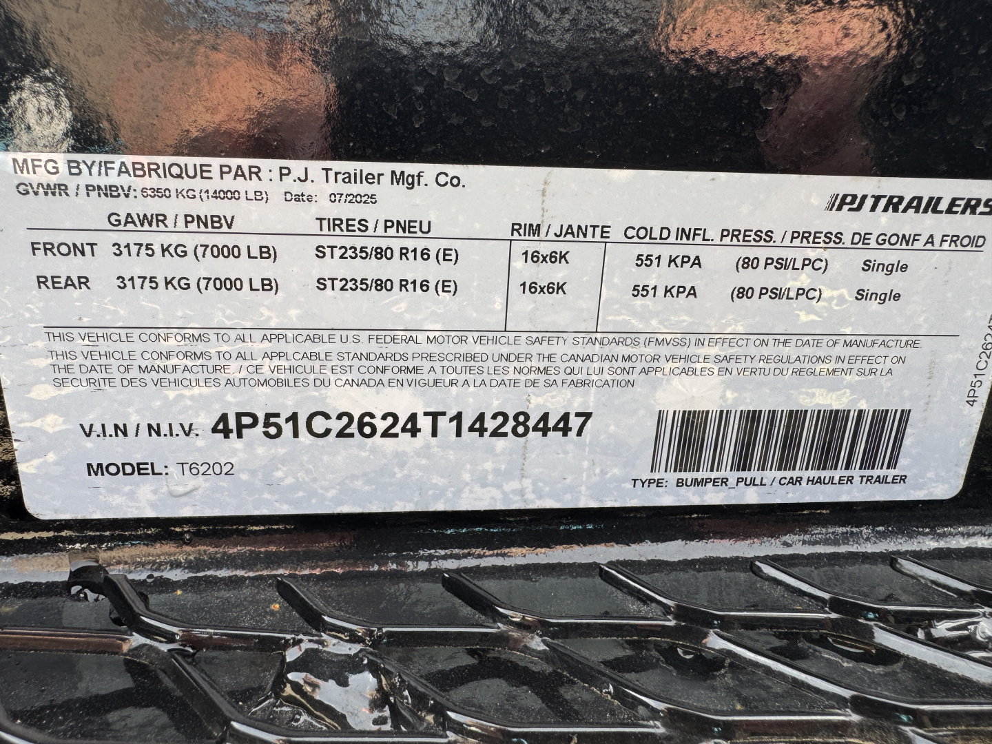 New 2026 PJ Trailers 83" x 20' T6 Equipment Trailer