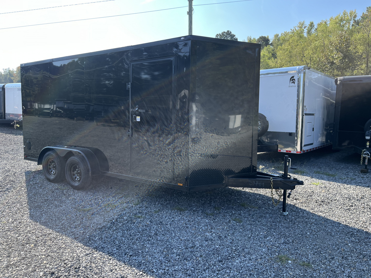 New 2026 Spartan 7X16 Enclosed Trailer, 7K GVWR, Preferred Package, Polycor, Blackout
