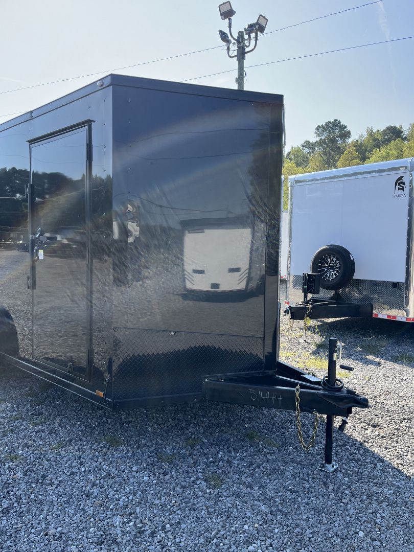 New 2026 Spartan 7X16 Enclosed Trailer, 7K GVWR, Preferred Package, Polycor, Blackout