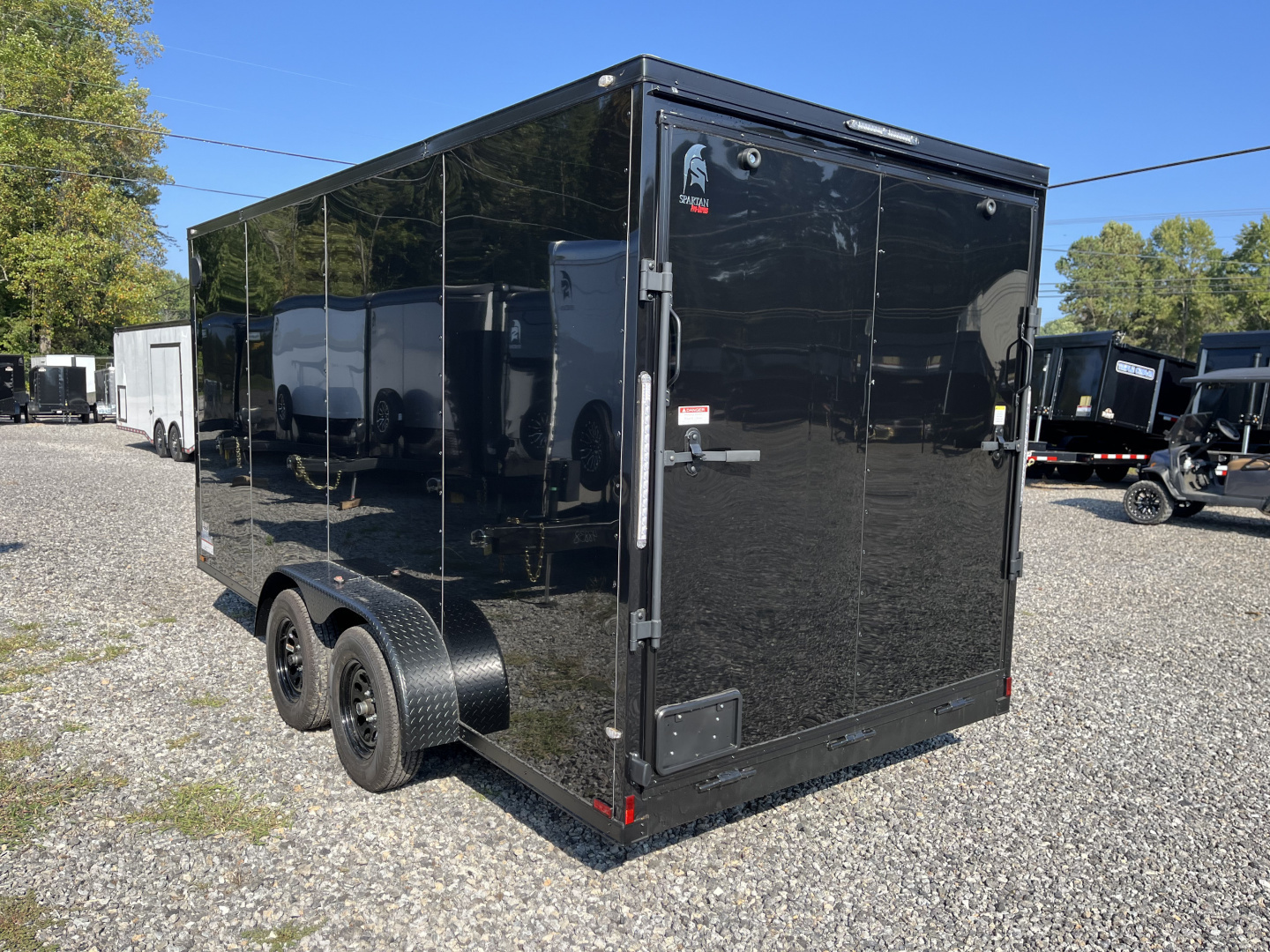 New 2026 Spartan 7X16 Enclosed Trailer, 7K GVWR, Preferred Package, Polycor, Blackout