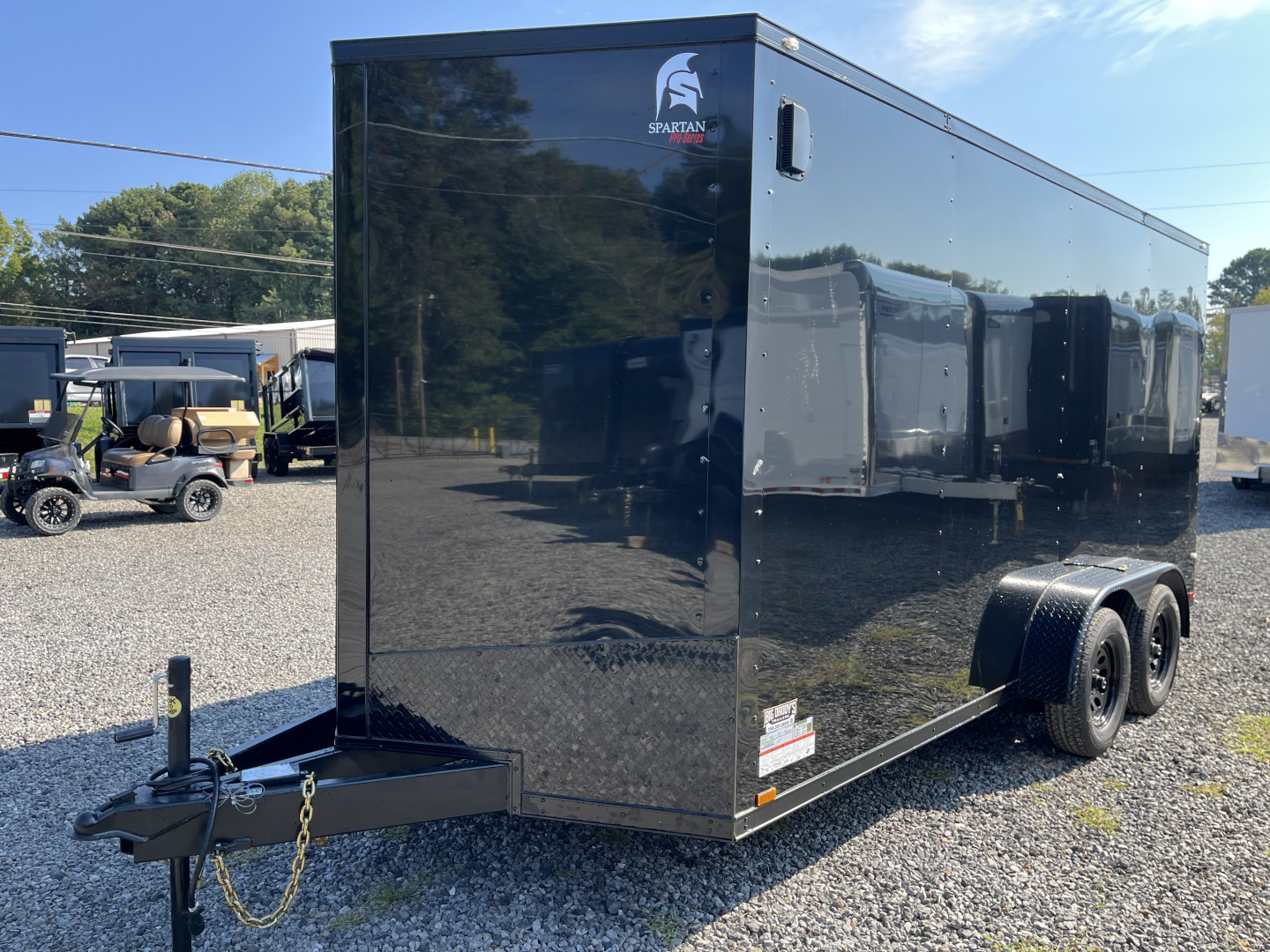 New 2026 Spartan 7X16 Enclosed Trailer, 7K GVWR, Preferred Package, Polycor, Blackout
