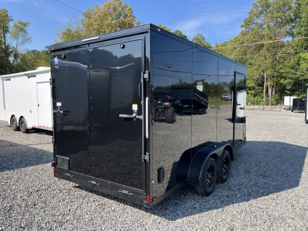 New 2026 Spartan 7X16 Enclosed Trailer, 7K GVWR, Preferred Package, Polycor, Blackout