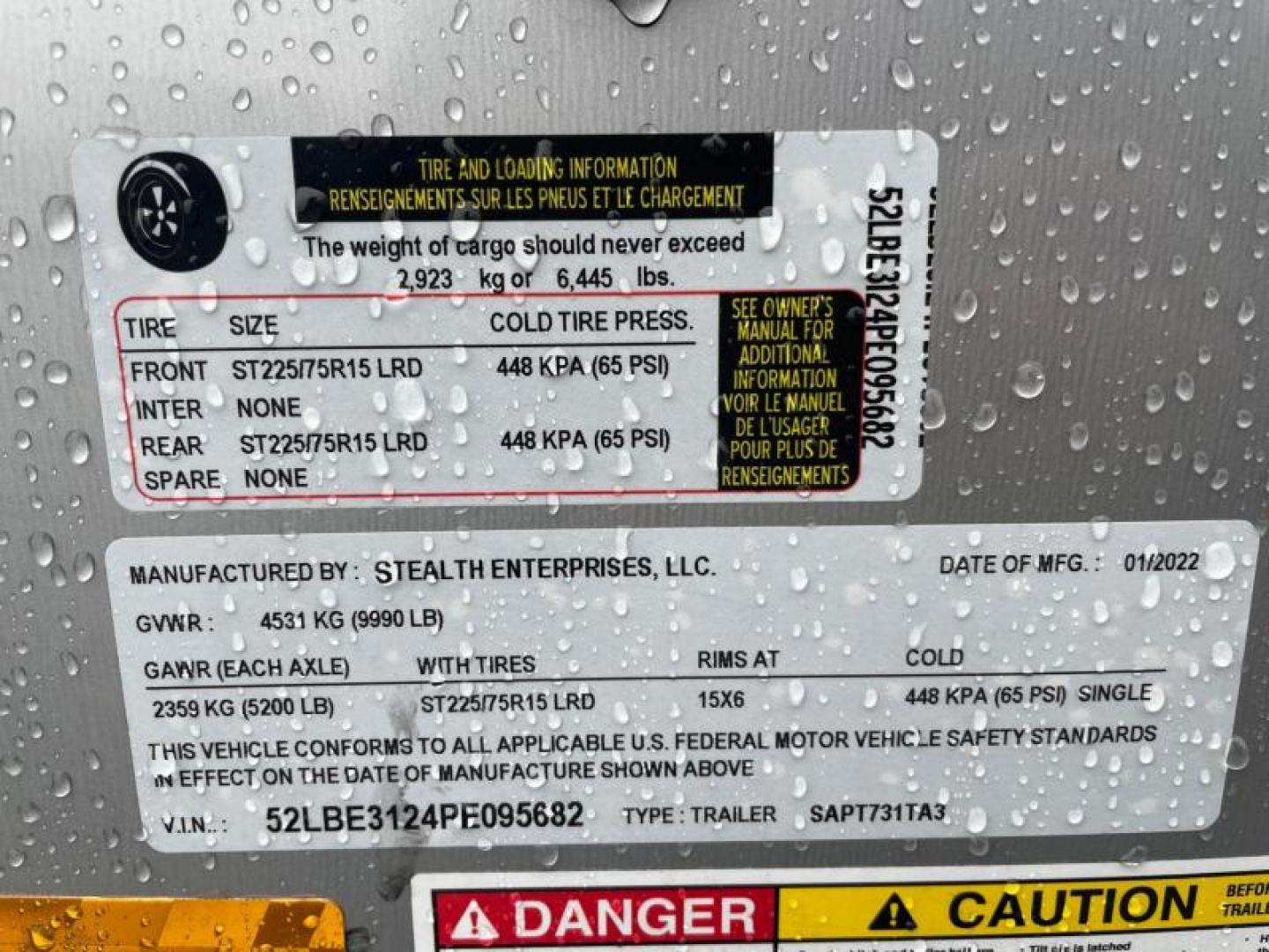 New 2023 Stealth Trailers 7x31 (26+V) Snowmobile Trailer