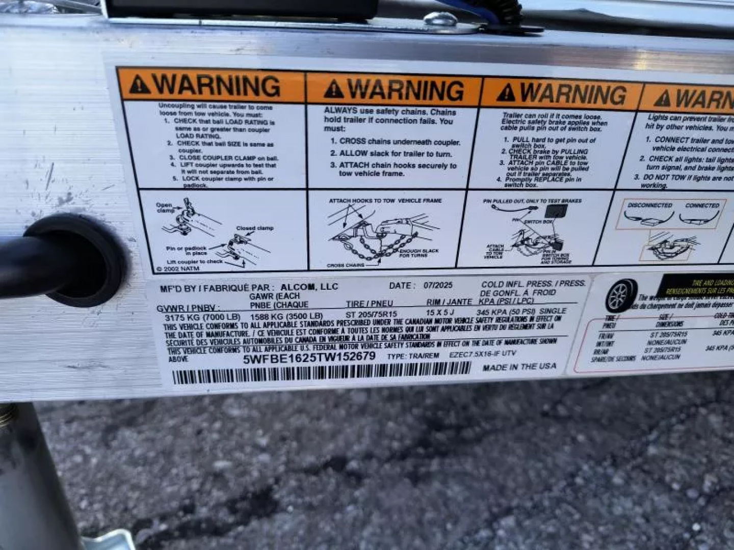 New 2026 E-Z Hauler 7.5X16 7K RAMP DOOR Cargo / Enclosed Trailer