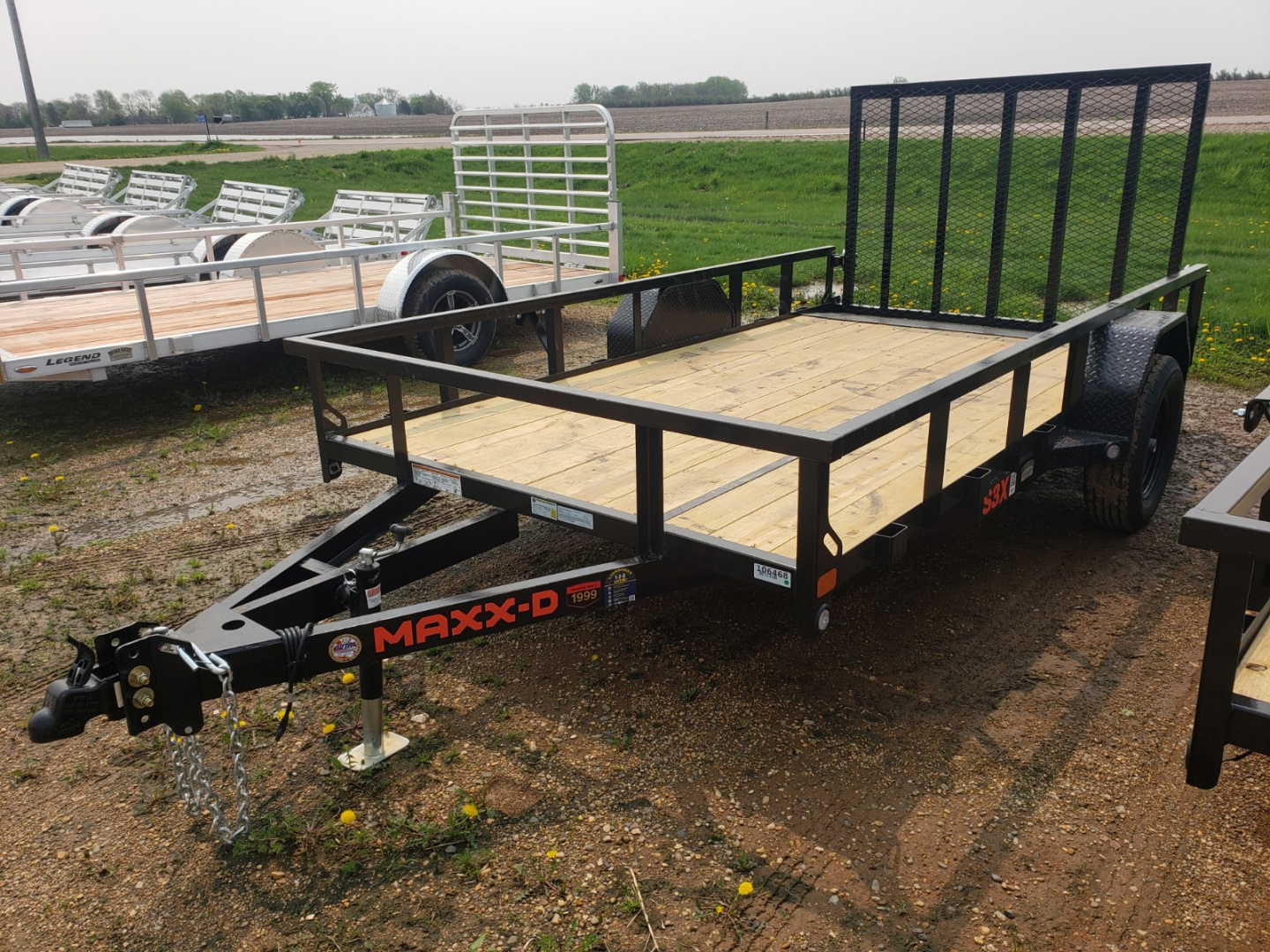 New 2026 MAXX-D S3X8312 83" X 12' Utility Trailer W/ 3500# AXLE W/ SPARE TIRE