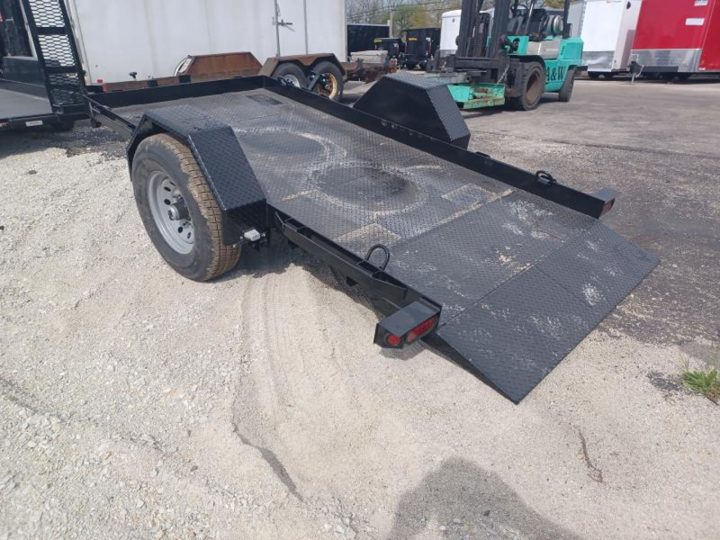 New 5X10 TILT TRAILER WITH 5K AXLE AND STEEL FLOOR