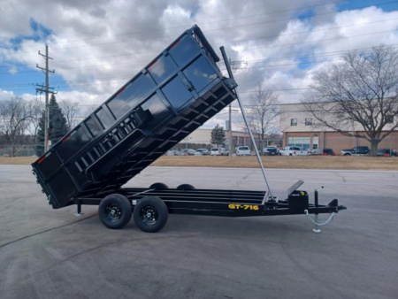 New 7X16 HIGH SIDE Dump Trailer