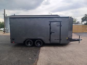 New 8.5'X16' ENCLOSED CARGO TRAILER WITH BLACKOUT PACKAGE