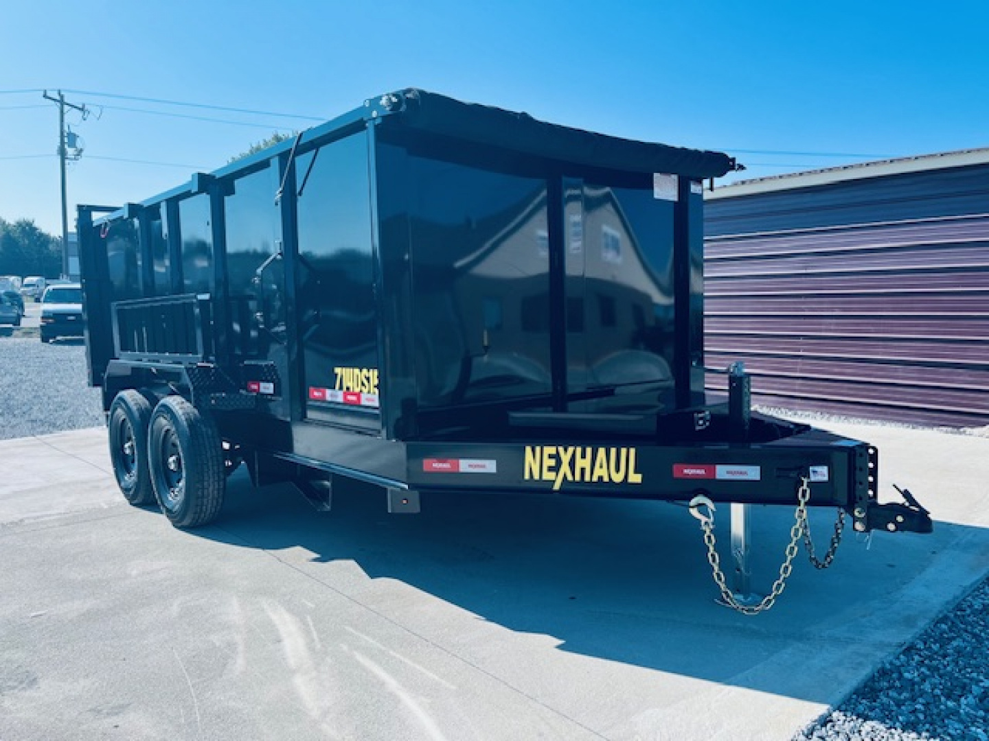 New 2026 Nexhaul 7X14 15K Lightning Dump Trailer w/4ft Sides