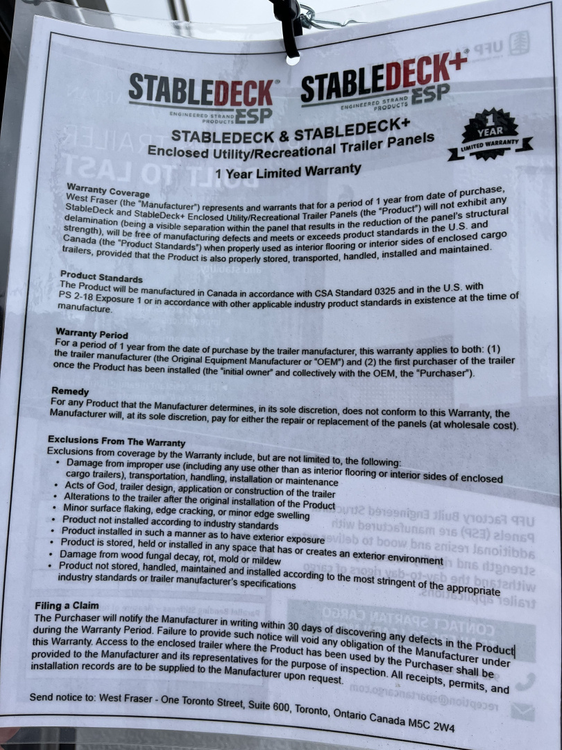 New 2026 Spartan 8.5x24 Enclosed Trailer, Big Package, Polycor, 12" On Center Frame, 10K GVWR