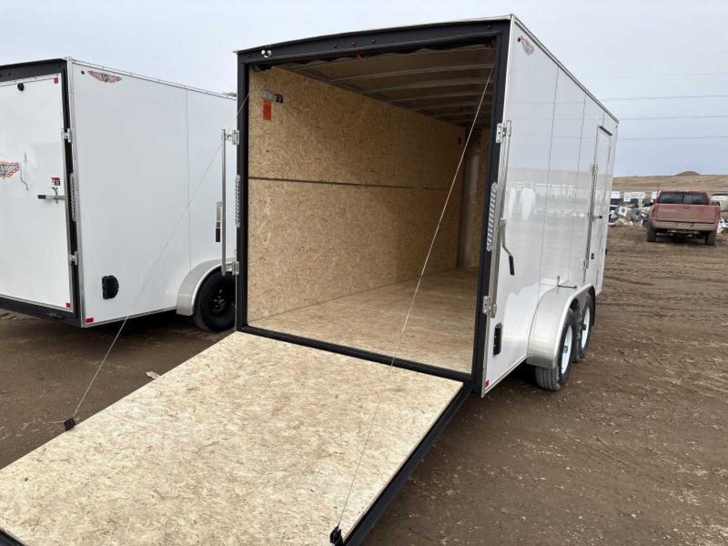 New 2025 H&H Trailer 7x16 Flat Top V-Nose Enclosed Cargo Trailer 5K AXLES