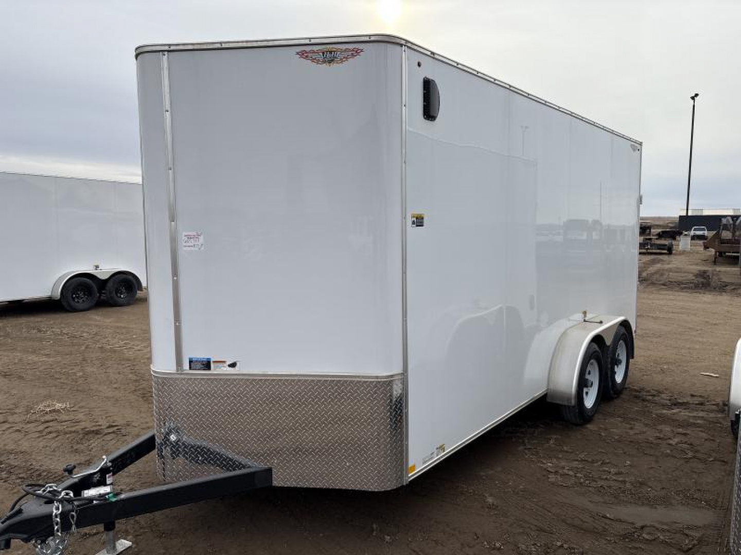 New 2025 H&H Trailer 7x16 Flat Top V-Nose Enclosed Cargo Trailer 5K AXLES