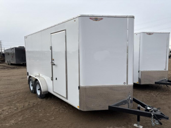 New 2025 H&H Trailer 7x16 Flat Top V-Nose Enclosed Cargo Trailer 5K AXLES