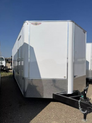 New 2025 H and H Trailer 8.5x24 HH Series Flat Top V-Nose Enclosed Car Hauler Trailer  10K