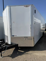 New 2025 H and H Trailer 8.5x24 HH Series Flat Top V-Nose Enclosed Car Hauler Trailer  10K