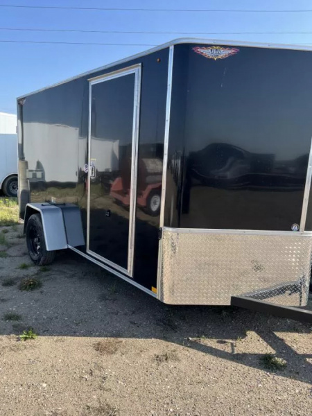 New 2025 H and H Trailer 6x12 HH Series Flat Top V-Nose Enclosed Cargo Trailer  3K Idler
