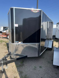 New 2025 H and H Trailer 6x12 HH Series Flat Top V-Nose Enclosed Cargo Trailer  3K Idler