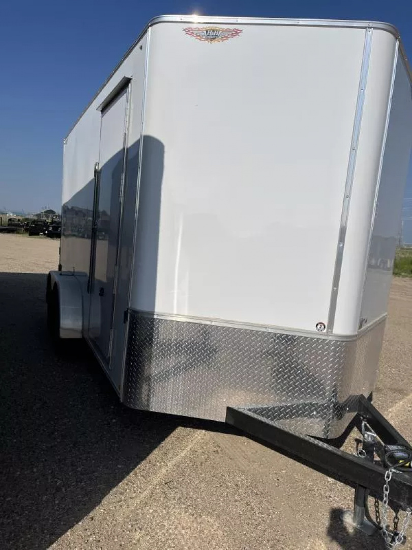 New 2025 H and H Trailer 7x14 HH Series Flat Top V-Nose Enclosed Cargo Trailer  7K Tandem