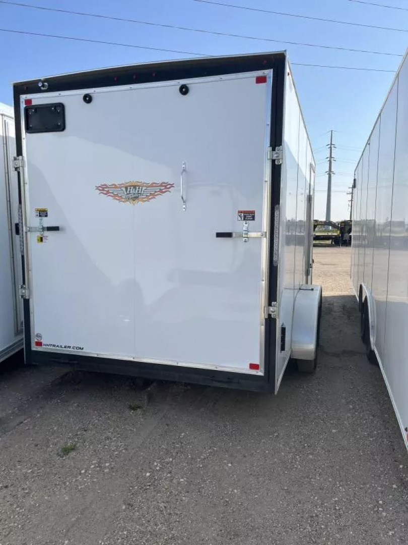New 2025 H and H Trailer 7x16 HH Series Flat Top V-Nose Enclosed Cargo Trailer  7K Tandem