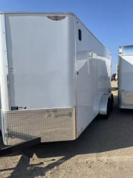 New 2025 H and H Trailer 7x16 HH Series Flat Top V-Nose Enclosed Cargo Trailer  7K Tandem