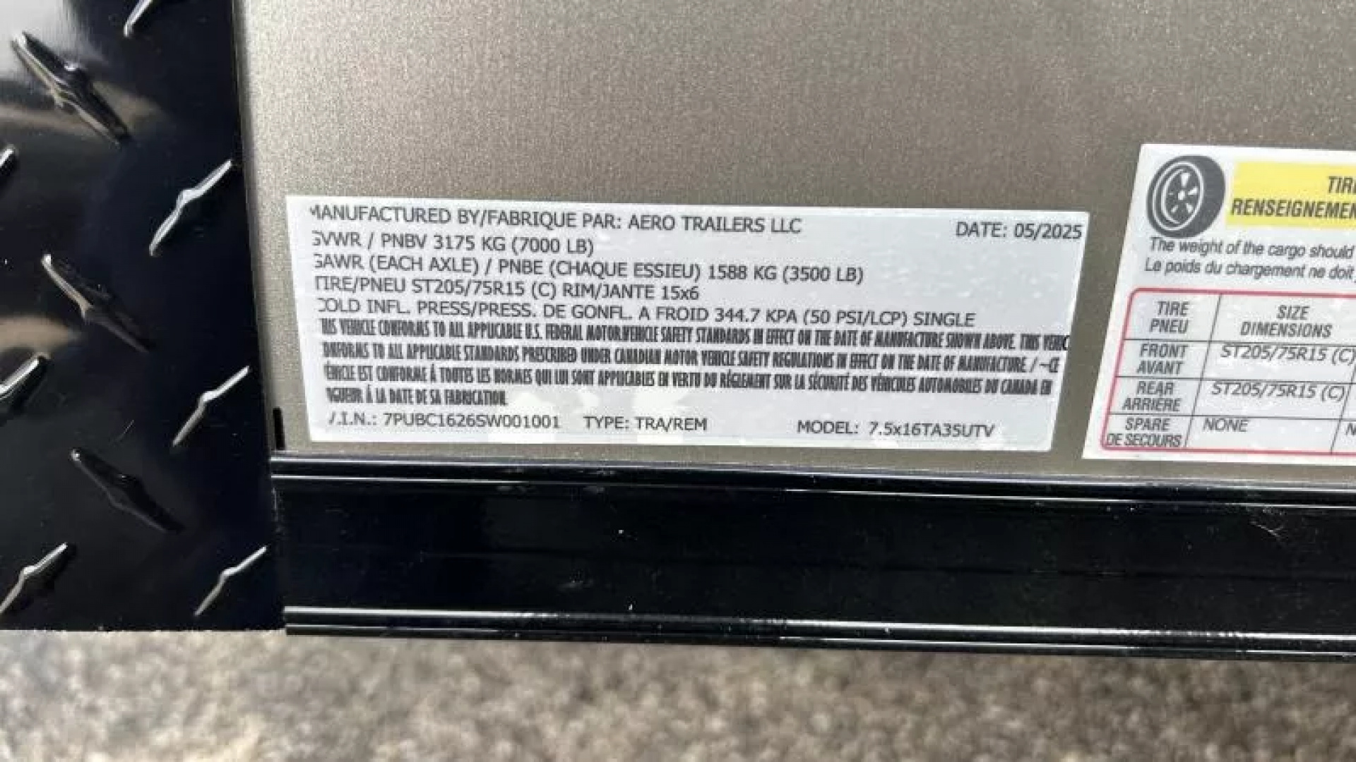 New 2025 Aero Trailers 7.5X16TA35UTV Cargo / Enclosed Trailer