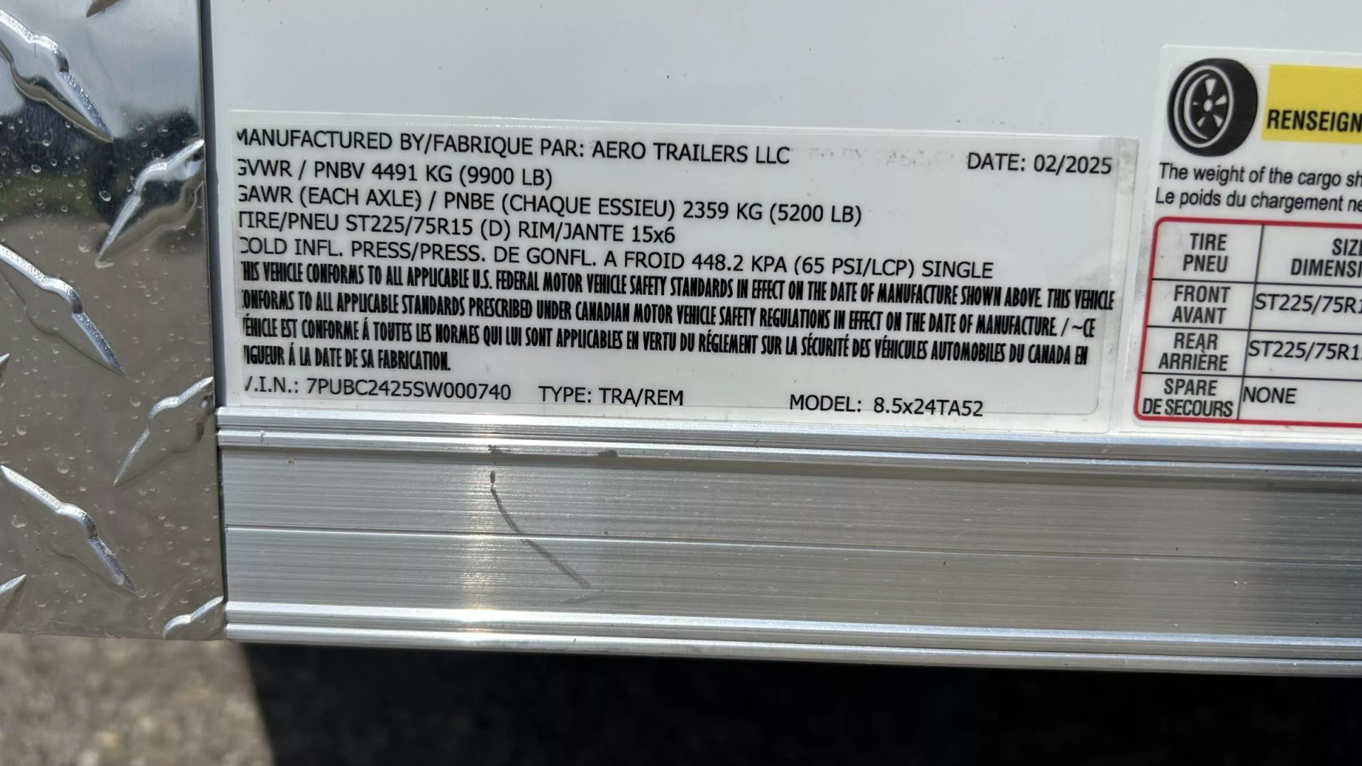 New 2025 Aero Trailers 8.5X24TA52 Cargo / Enclosed Trailer