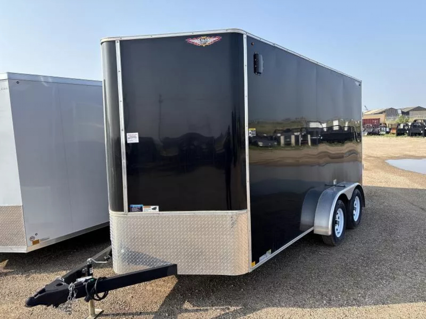 New 2025 H and H Trailer 7x14 HH Series Flat Top V-Nose Enclosed Cargo Trailer  7K Tandem