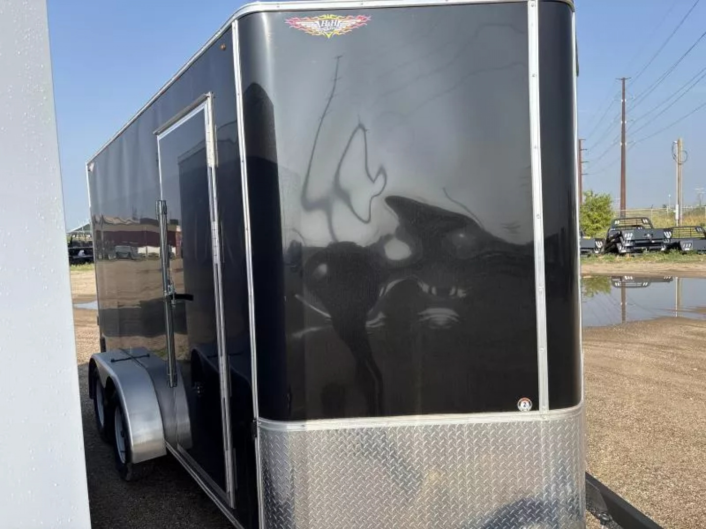 New 2025 H and H Trailer 7x14 HH Series Flat Top V-Nose Enclosed Cargo Trailer  7K Tandem