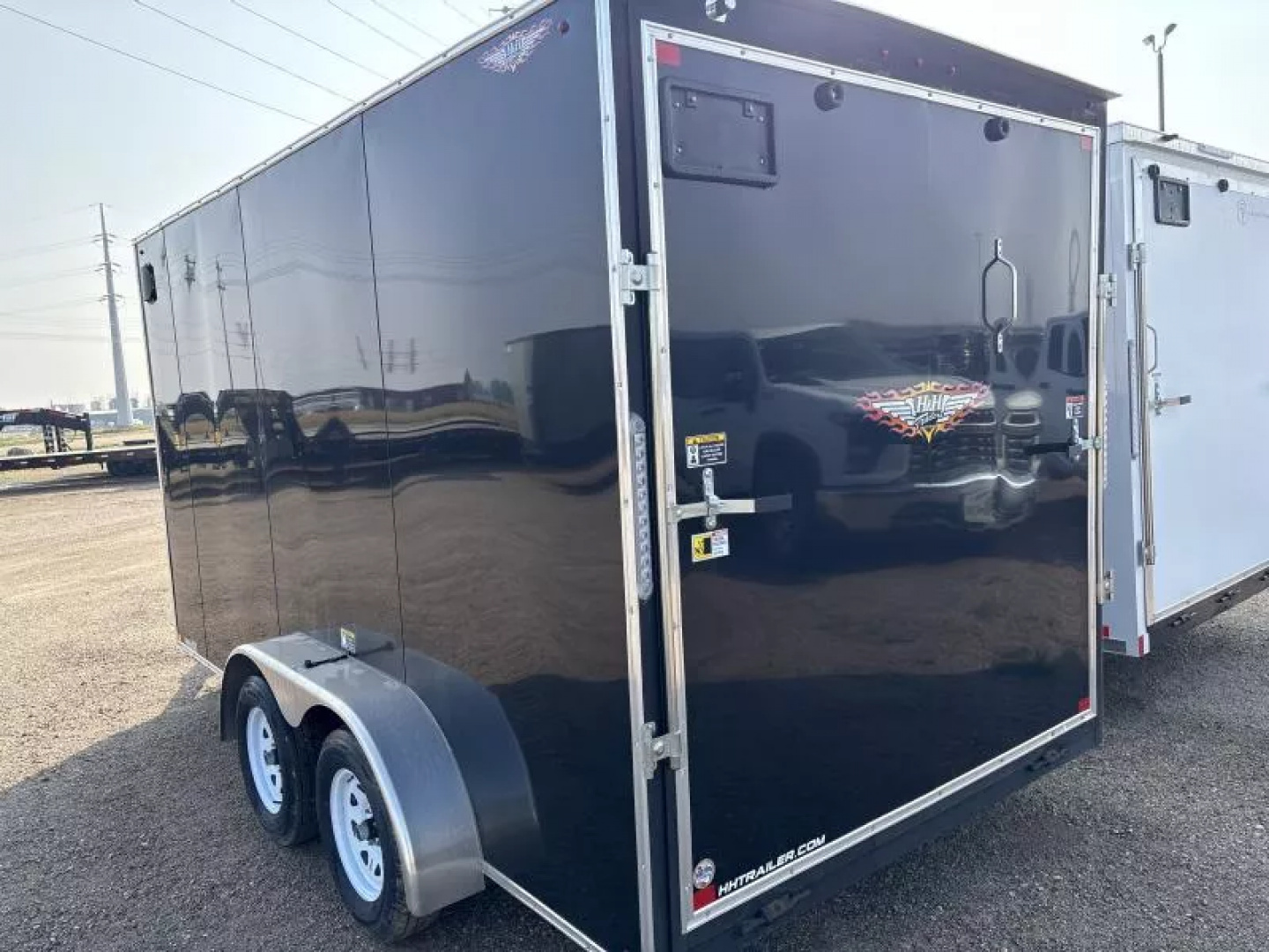 New 2025 H and H Trailer 7x14 HH Series Flat Top V-Nose Enclosed Cargo Trailer  7K Tandem