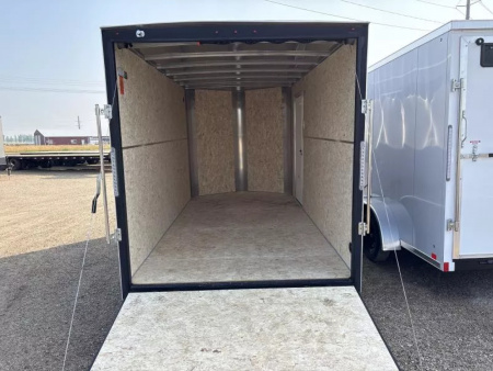 New 2025 H and H Trailer 7x14 HH Series Flat Top V-Nose Enclosed Cargo Trailer  7K Tandem
