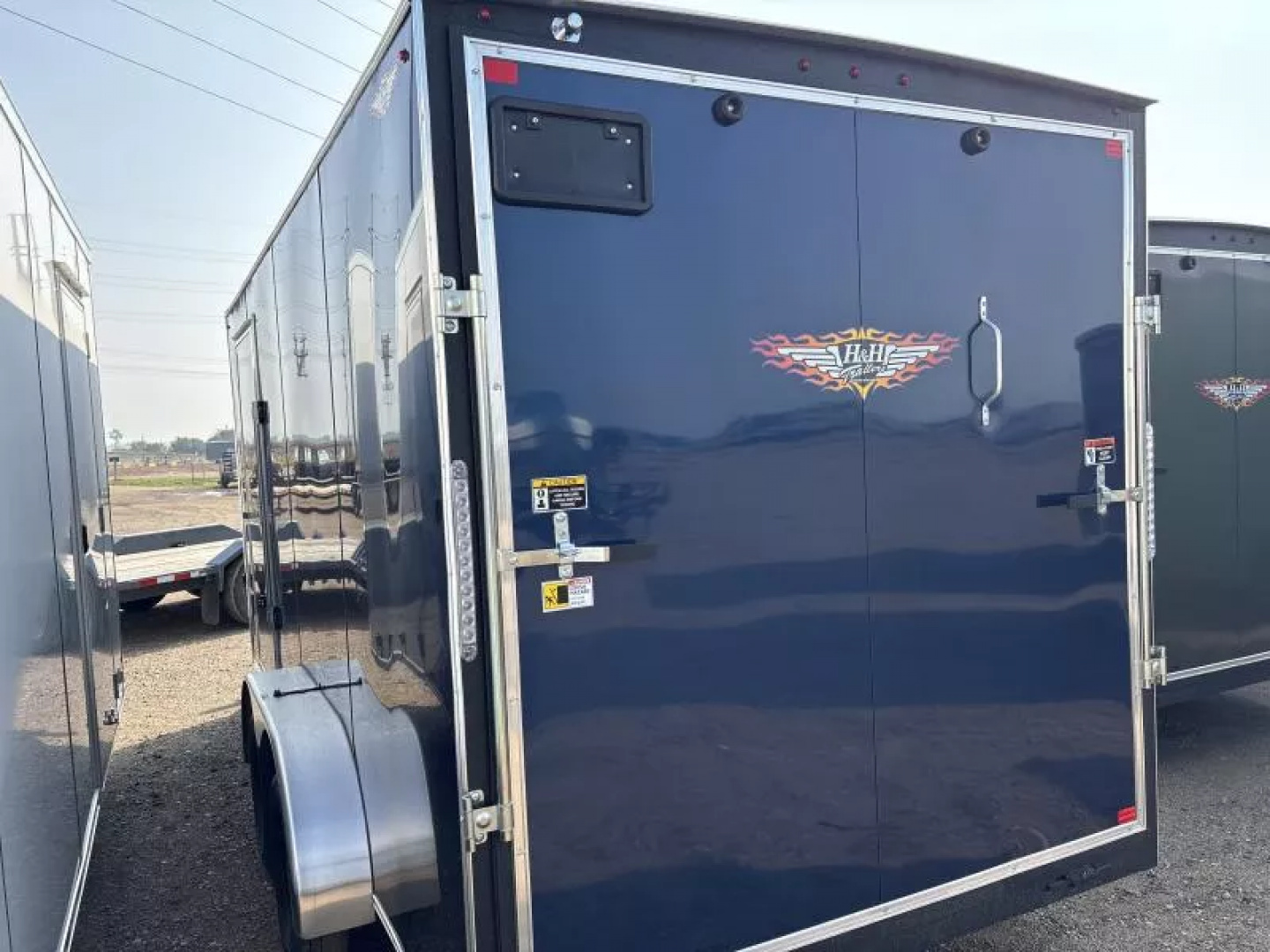 New 2025 H and H Trailer 7x16 HH Series Flat Top V-Nose Enclosed Cargo Trailer  7K Tandem