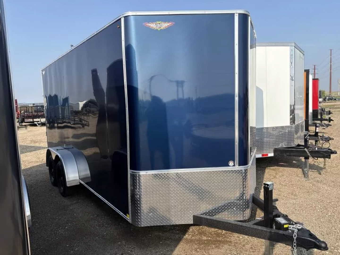 New 2025 H and H Trailer 7x16 HH Series Flat Top V-Nose Enclosed Cargo Trailer  7K Tandem