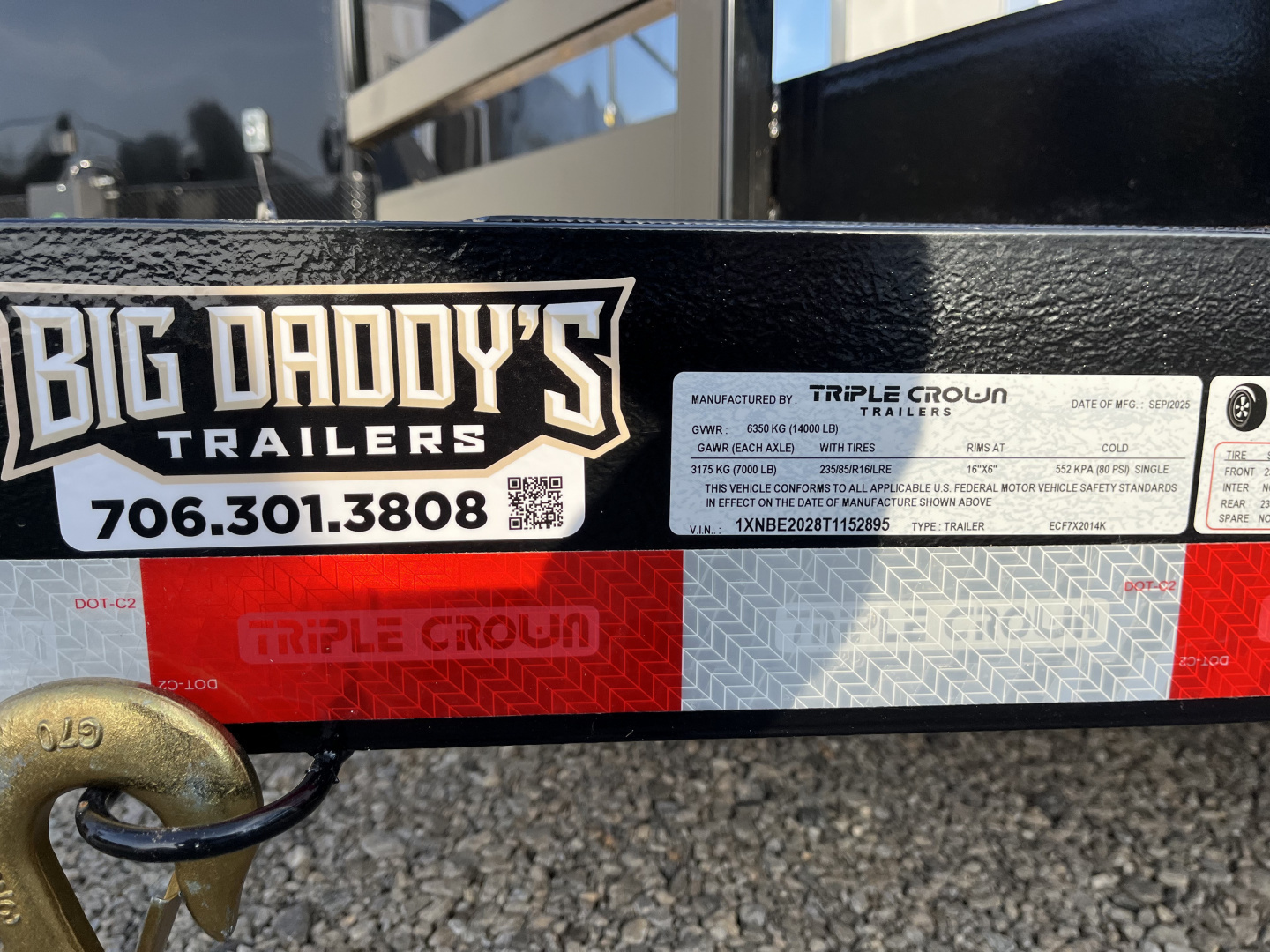 New 2026 Triple Crown 7x20 Heavy Duty Equipment Trailer, 5' Ramps, 14K GVWR