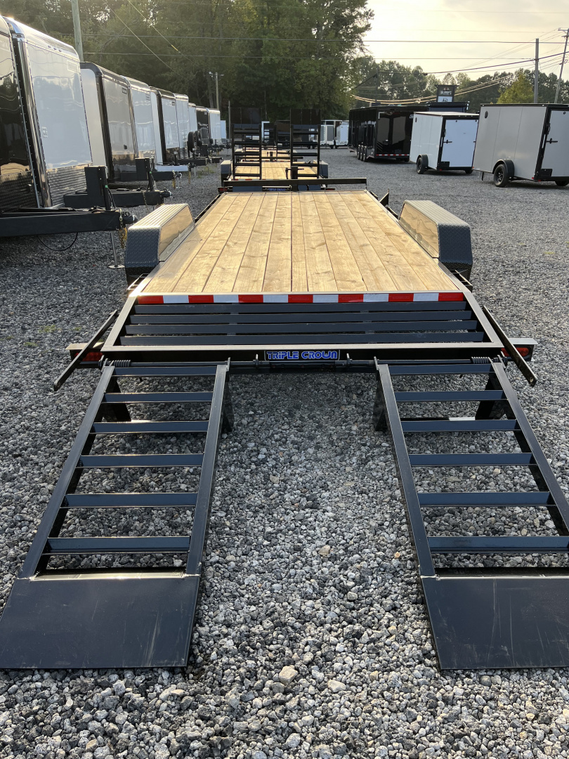 New 2026 Triple Crown 7x20 Heavy Duty Equipment Trailer, 5' Ramps, 14K GVWR