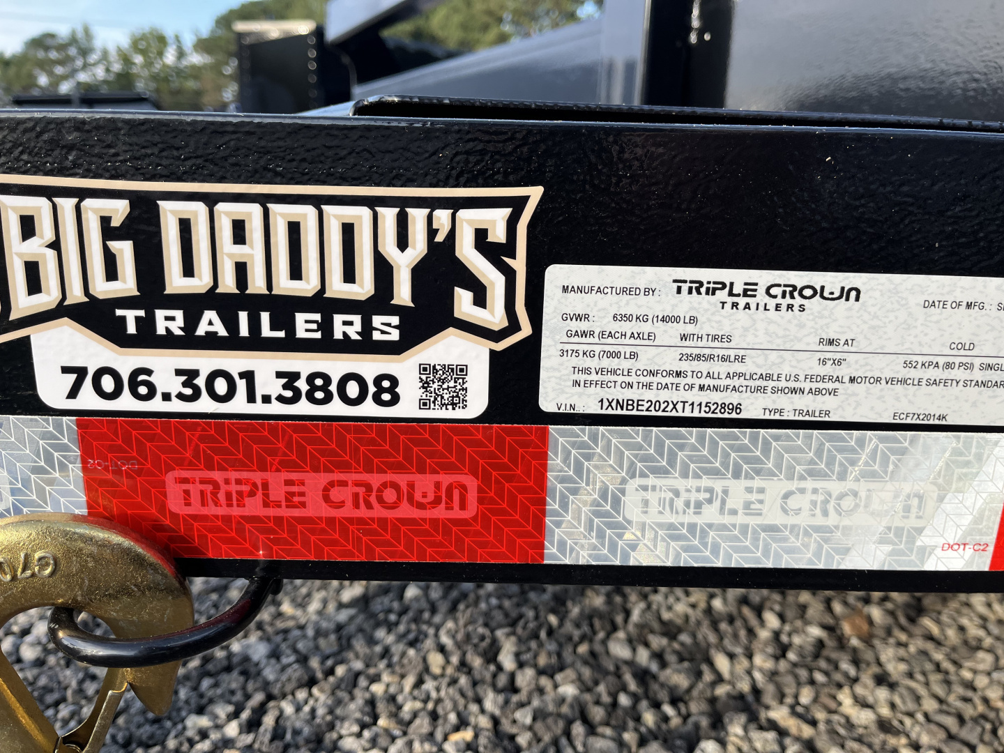 New 2026 Triple Crown 7x20 Heavy Duty Equipment Trailer, 5' Ramps, 14K GVWR