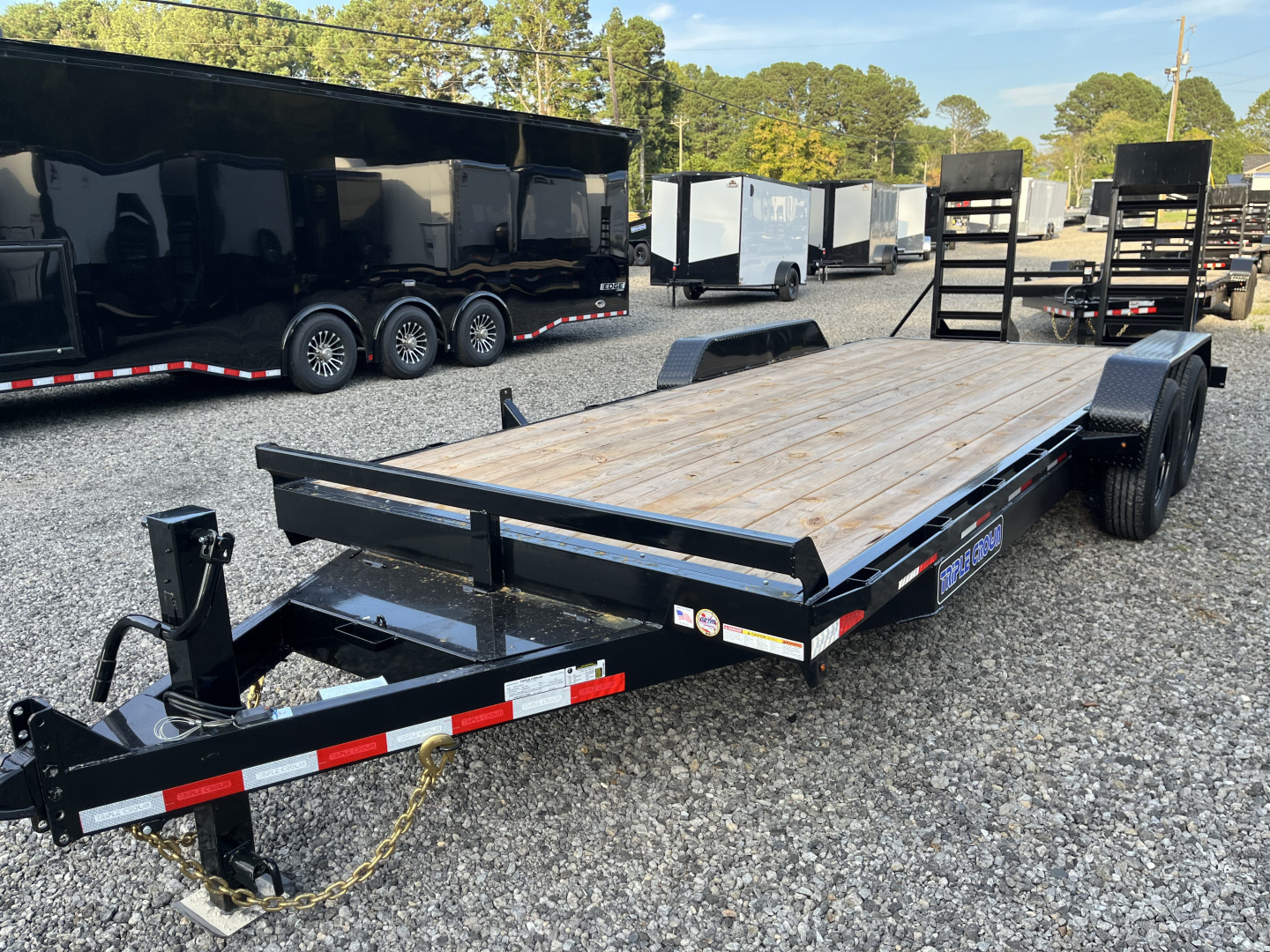 New 2026 Triple Crown 7x20 Heavy Duty Equipment Trailer, 5' Ramps, 14K GVWR