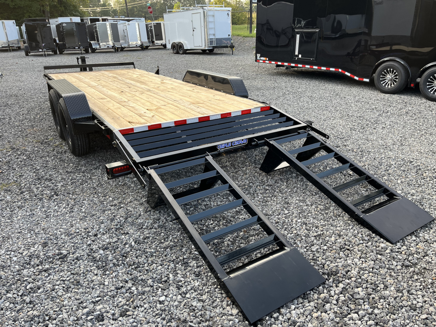 New 2026 Triple Crown 7x20 Heavy Duty Equipment Trailer, 5' Ramps, 14K GVWR