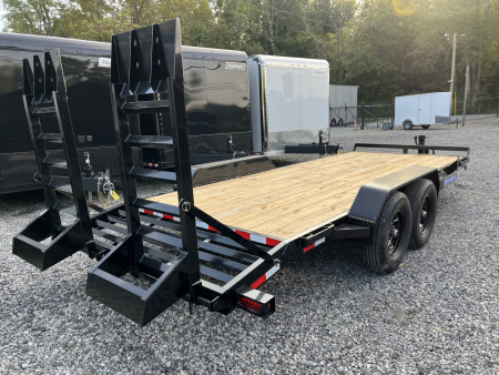 New 2026 Triple Crown 7x20 Heavy Duty Equipment Trailer, 5' Ramps, 14K GVWR