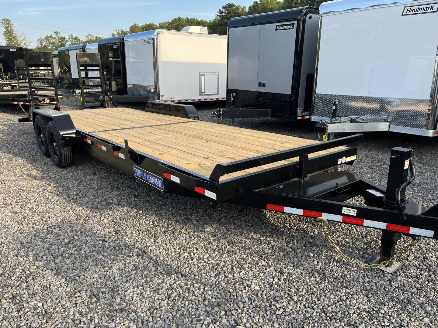 New 2026 Triple Crown 7x24 Heavy Duty Equipment Trailer, 5' Ramps, 14K GVWR