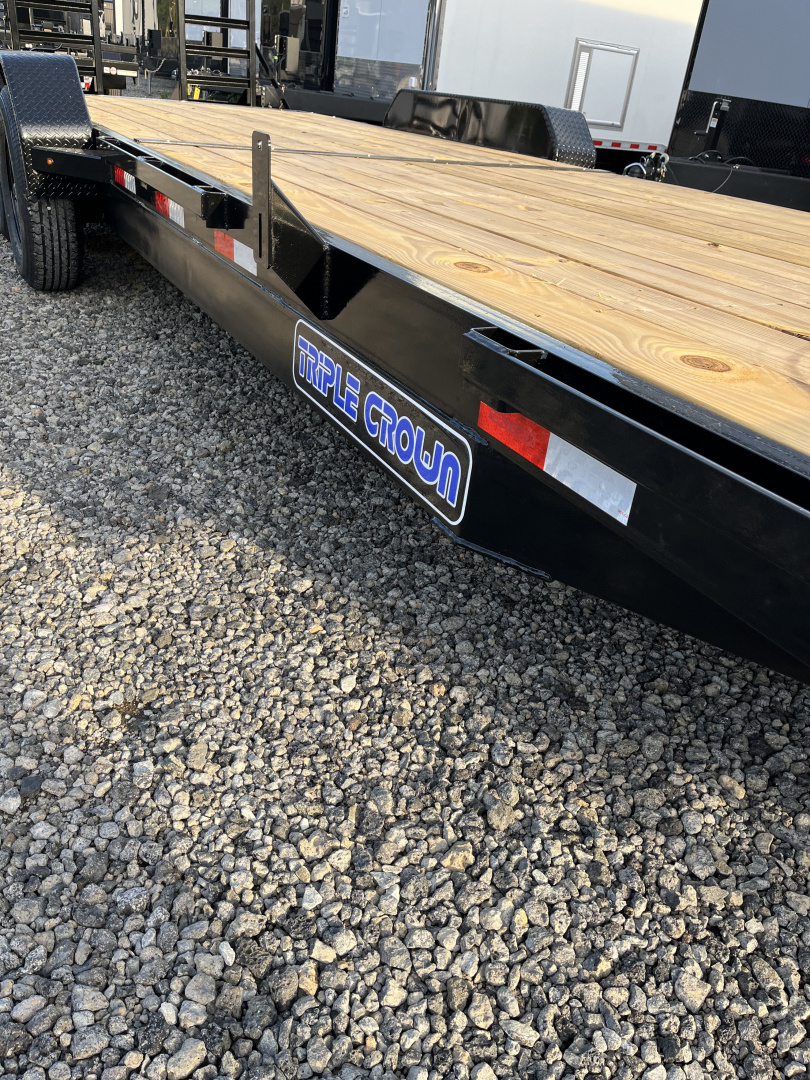 New 2026 Triple Crown 7x24 Heavy Duty Equipment Trailer, 5' Ramps, 14K GVWR