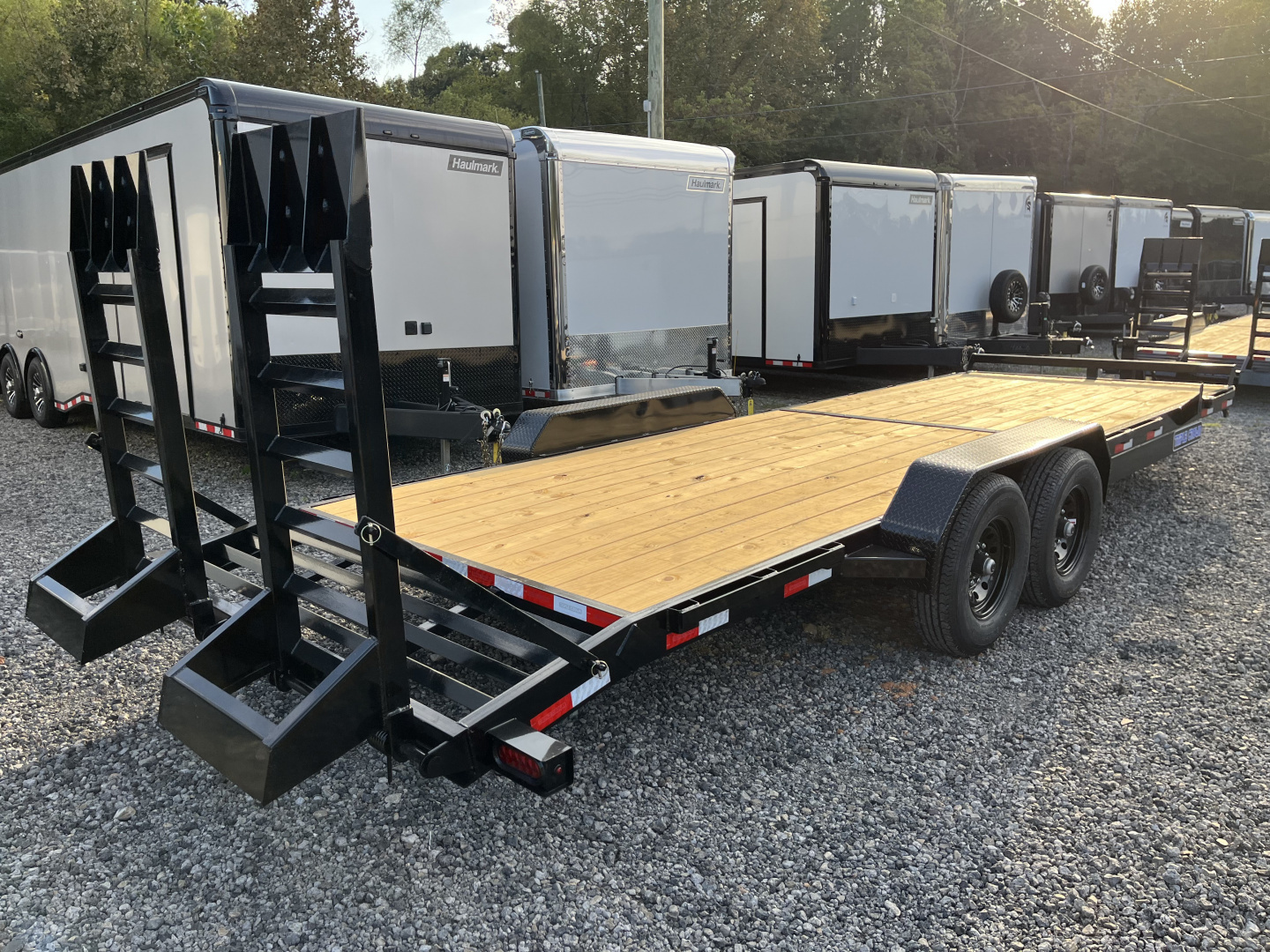 New 2026 Triple Crown 7x24 Heavy Duty Equipment Trailer, 5' Ramps, 14K GVWR